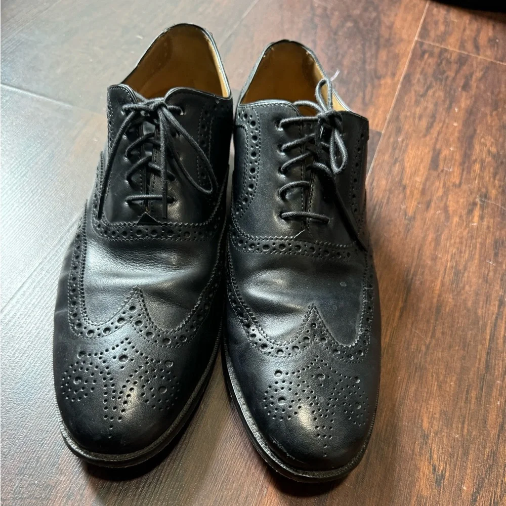 Cole Haan Black Wingtip Dress Shoes Size 12M